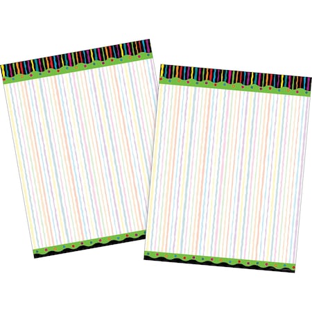 Barker Creek Neon Stripe Computer Paper, 100 sheets/Package 3610